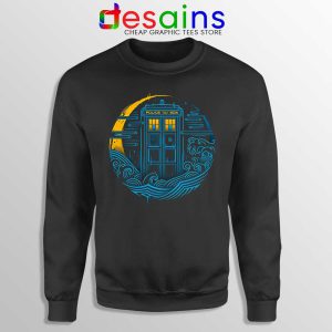 Police Box Dr who Black Sweatshirt The Traveler Tardis Sweaters