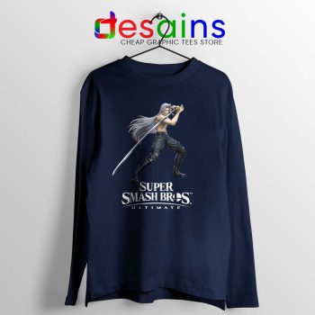 Sephiroth 2 Navy Long Sleeve Tee Super Smash Bros Ultimate