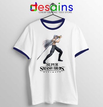 Sephiroth 2 Navy Ringer Tee Super Smash Bros Ultimate T-shirts