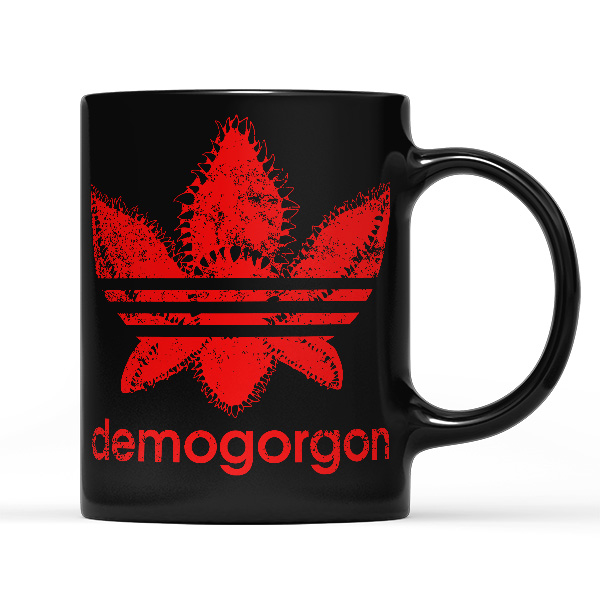 Stranger Things Mouth Demogorgon Adidas Black Mug 11oz