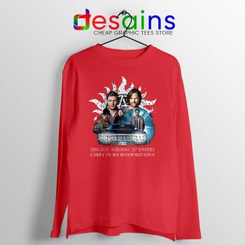 Supernatural Family Red Long Sleeve Tee Dont End With Blood 4W