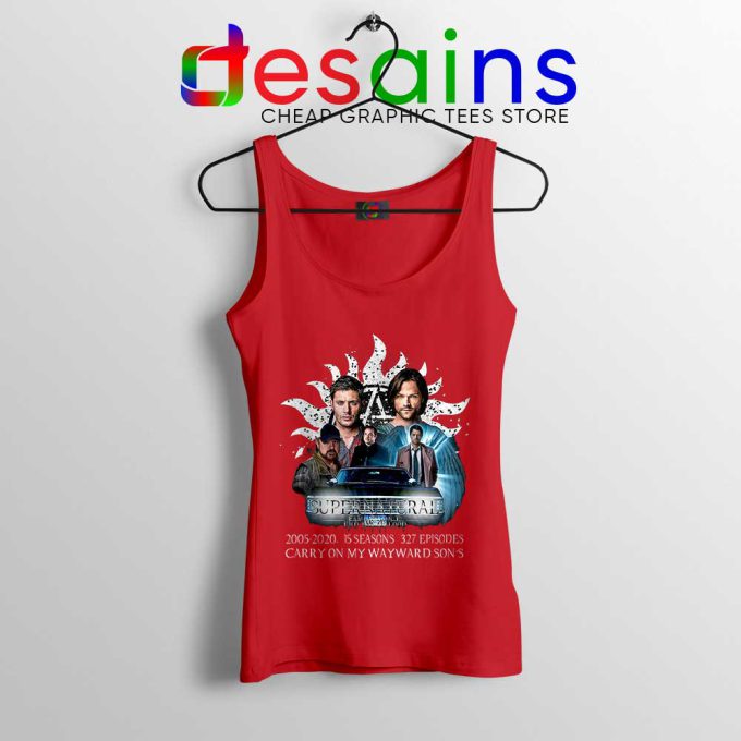 Supernatural Family Red Tank Top Dont End With Blood 4W Tops