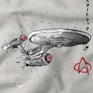 USS Enterprise NCC-1701 Japanese Print T-Shirt for Star Trek Fans