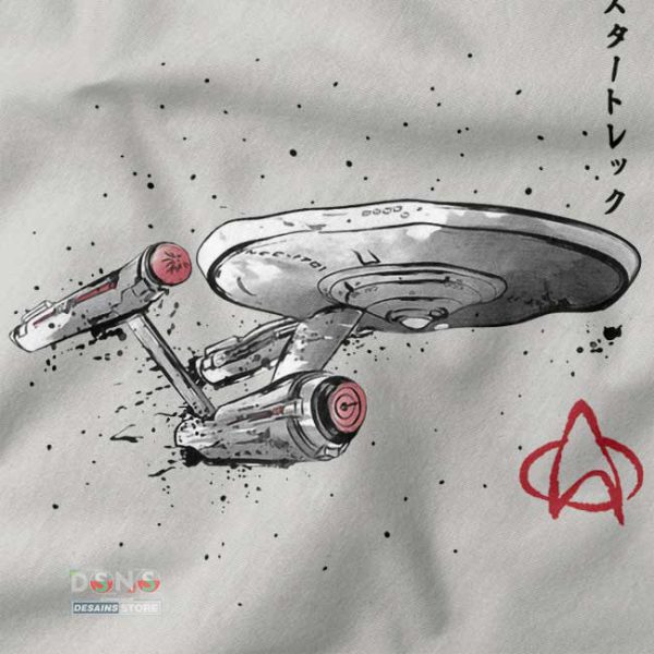USS Enterprise NCC-1701 Japanese Print T-Shirt for Star Trek Fans