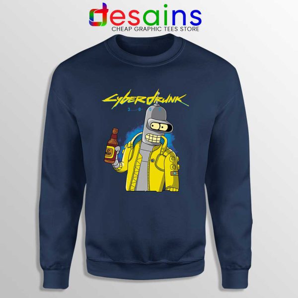 Cyberpunk 2077 Bugs Navy Sweatshirt Cyberdrunk Graphic