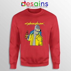 Cyberpunk 2077 Bugs Red Sweatshirt Cyberdrunk Graphic