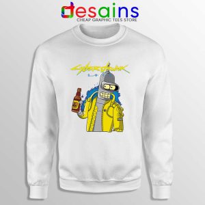 Cyberpunk 2077 Bugs White Sweatshirt Cyberdrunk Graphic