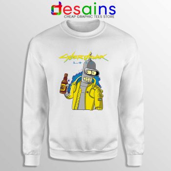 Cyberpunk 2077 Bugs White Sweatshirt Cyberdrunk Graphic