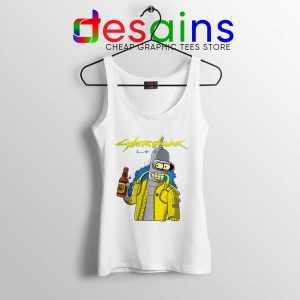 Cyberpunk 2077 Bugs White Tank Top Cyberdrunk Tops