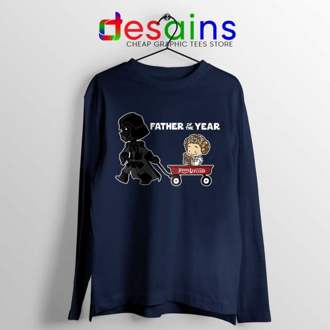 Darth Vader Wagon For 1 Navy Long Sleeve Tee Father's Day