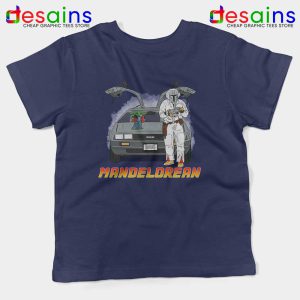 DeLorean Mando Navy Kids Tee The Mandalorian