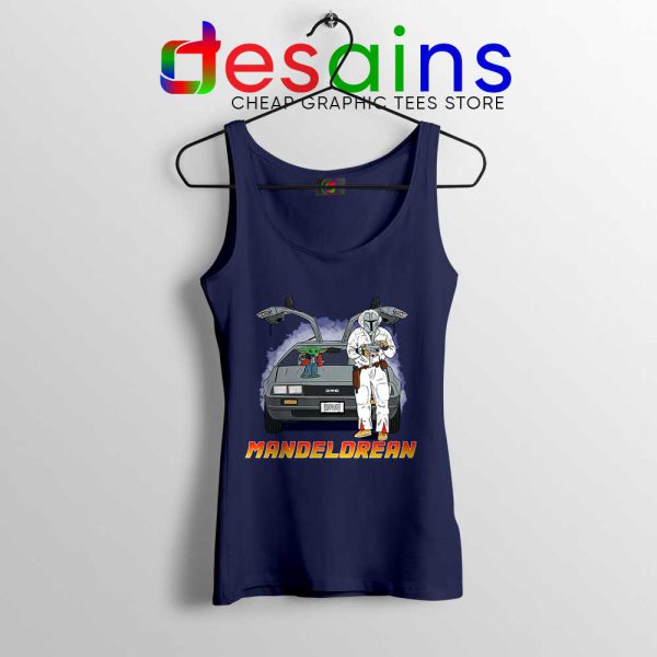 DeLorean Mando Navy Tank Top The Mandalorian