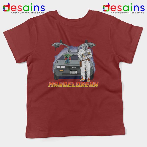 DeLorean Mando Red Kids Tee The Mandalorian