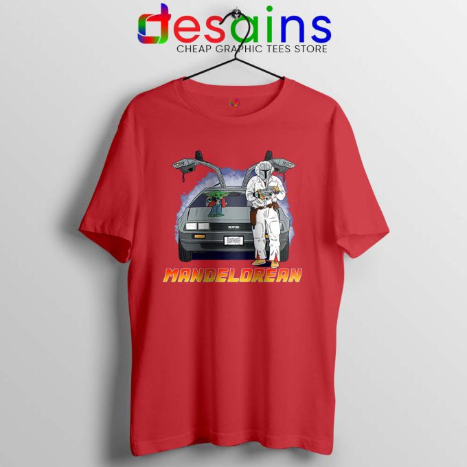 DeLorean Mando Red T Shirt The Mandalorian