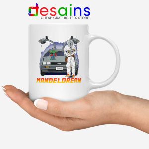 DeLorean Mando White Mug The Mandalorian