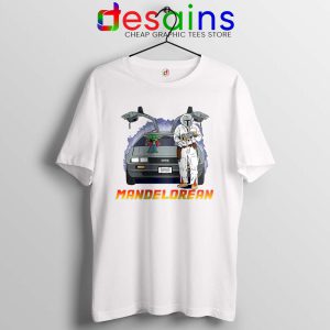 DeLorean Mando White T Shirt The Mandalorian