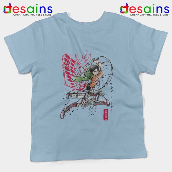 Eren Yeager Titan Light Blue Kids Tee Attack on Titan