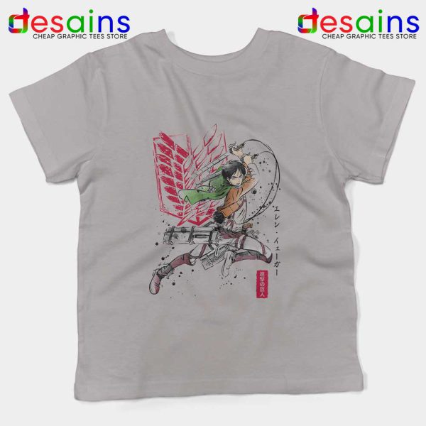 Eren Yeager Titan Light Grey Kids Tee Attack on Titan