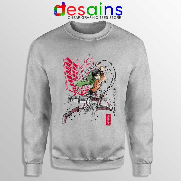 Eren Yeager Titan Sport Grey Sweatshirt Attack on Titan