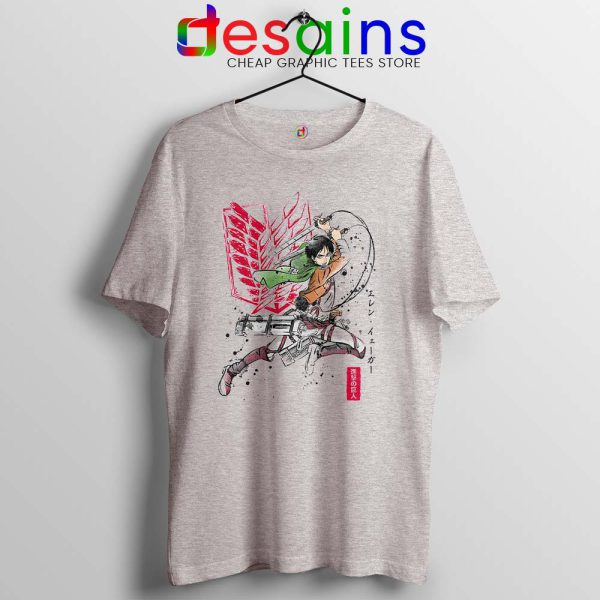 Eren Yeager Titan Sport Grey T Shirt Attack on Titan