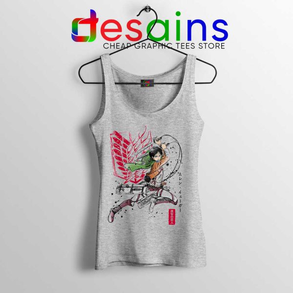 Eren Yeager Titan Sport Grey Tank Top Attack on Titan