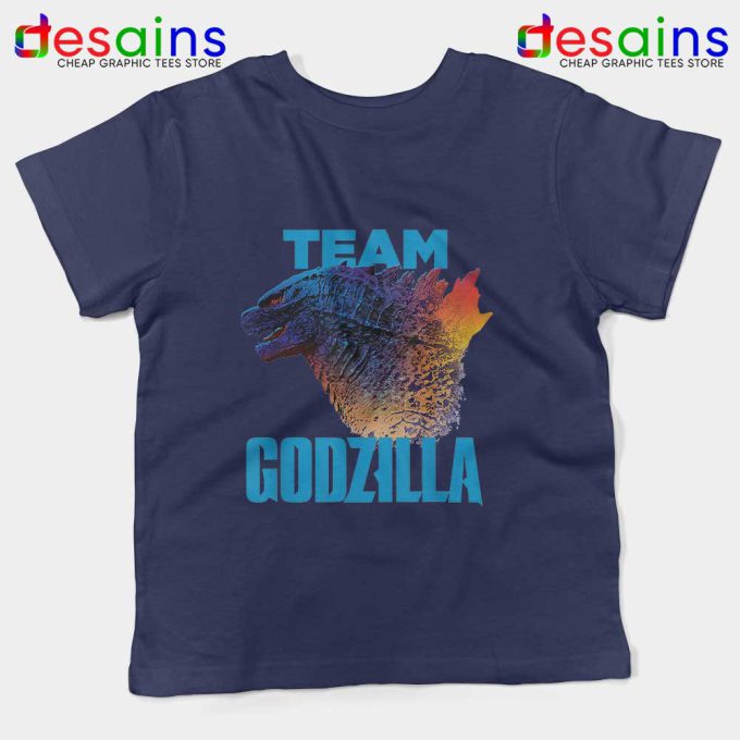 Godzilla vs Kong 2021 Navy Kids Tee Godzilla Team