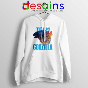 Godzilla vs Kong 2021 WHite Hoodie Godzilla Team