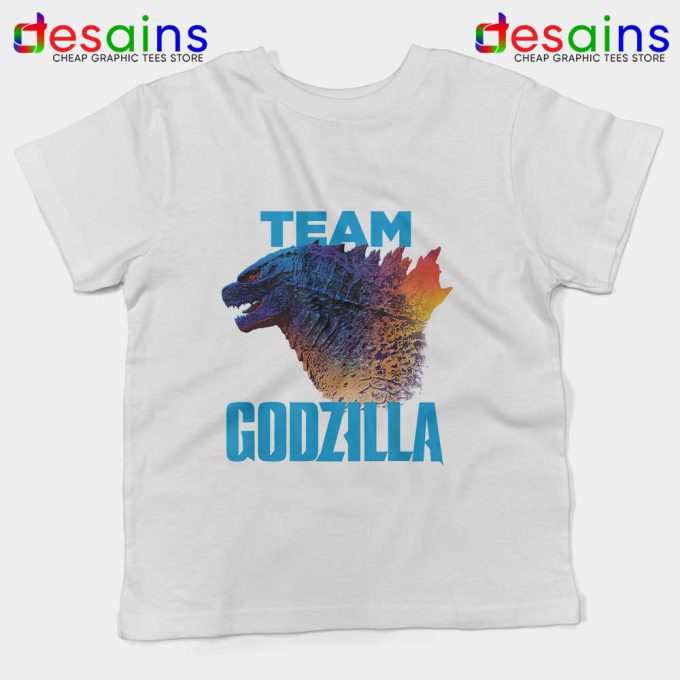 Godzilla vs Kong 2021 White Kids Tee Godzilla Team