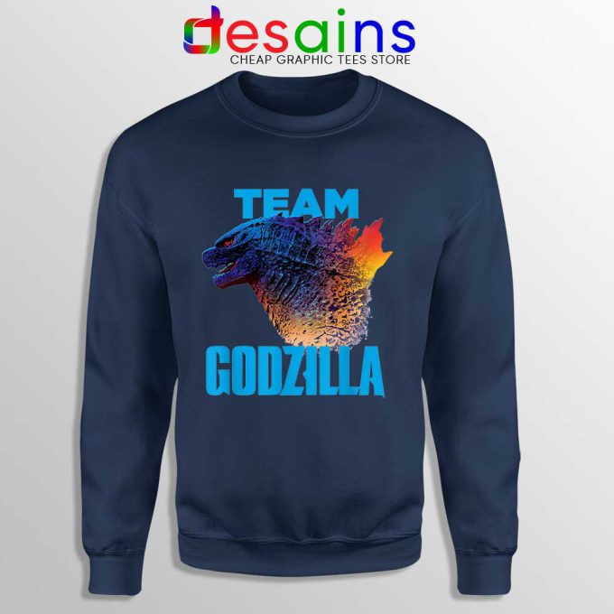 Godzilla vs Kong Navy Sweatshirt Godzilla Team
