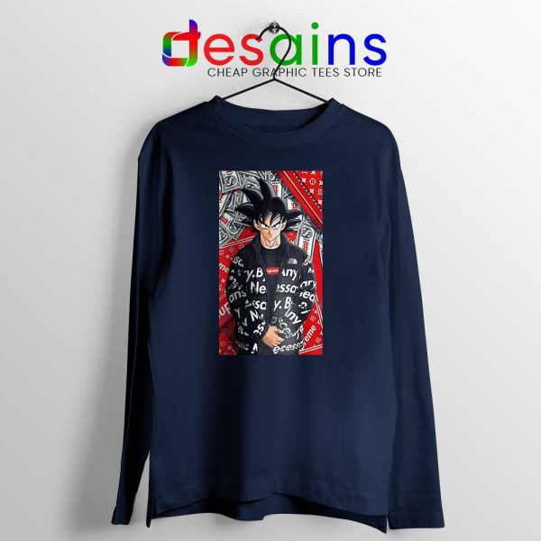 Goku Super Saiyan Navy Long Sleeve Tee