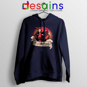 Im A Deadpool Unicorn Navy Hoodie Marvel Comics Jacket Funny