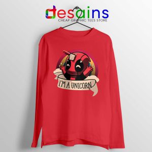 Im A Deadpool Unicorn Red Long Sleeve Tee