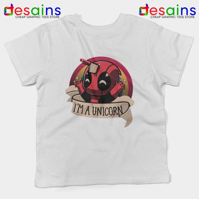 Im A Deadpool Unicorn White Kids Tee Marvel Comics Youth T-shirts