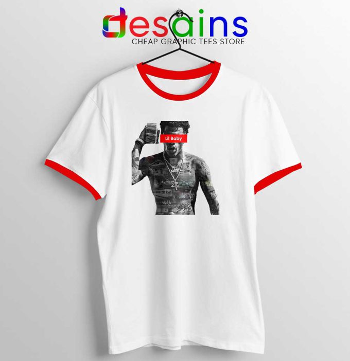 Lil Baby Money Red Ringer Tee American Rapper