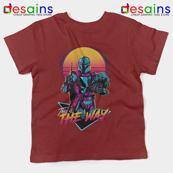 Mandalorian Grogu Red Kids Tee This is The Way