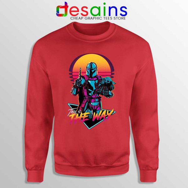 Mandalorian Grogu Red Sweatshirt This is The Way