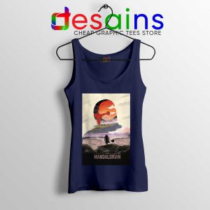 Mandalorian Paint Navy Tank Top Star Wars Merch