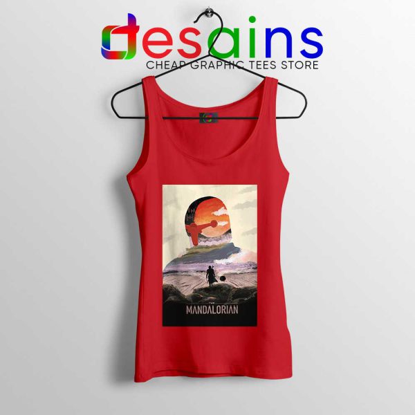 Mandalorian Paint Red Tank Top Star Wars Merch