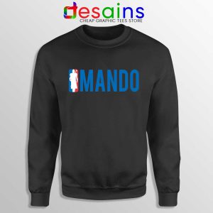 Mando NBA Logo Black Sweatshirt The Mandalorian