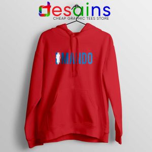 Mando NBA Logo Red Hoodie The Mandalorian