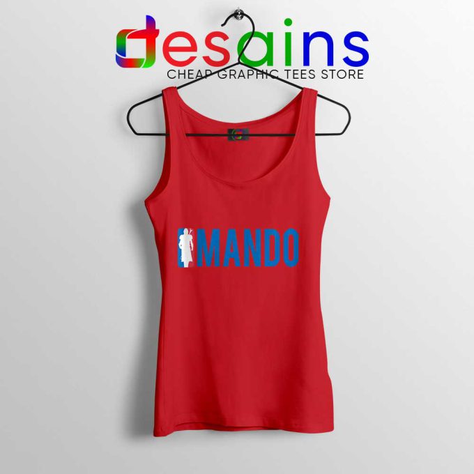Mando NBA Logo Red Tank Top The Mandalorian