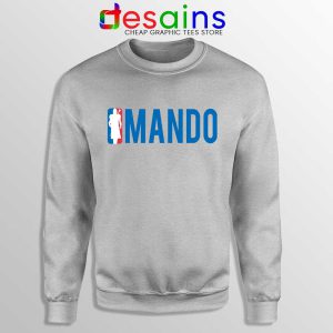Mando NBA Logo Sport Grey Sweatshirt The Mandalorian