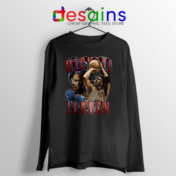 Michael Jordan The Shot Black Long Sleeve Tee NBA Merch