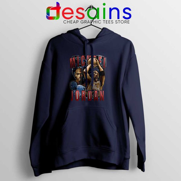 Michael Jordan The Shot Navy Hoodie NBA Legend