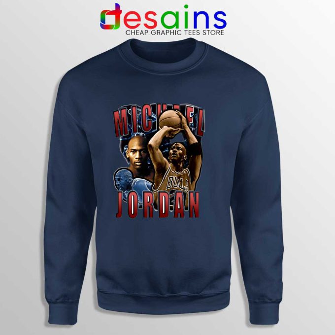 Michael Jordan The Shot Navy Sweatshirt NBA