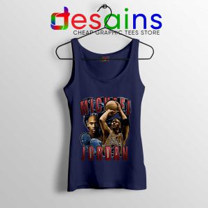 Michael Jordan The Shot Navy Tank Top NBA Legend