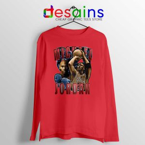 Michael Jordan The Shot Red Long Sleeve Tee NBA Merch