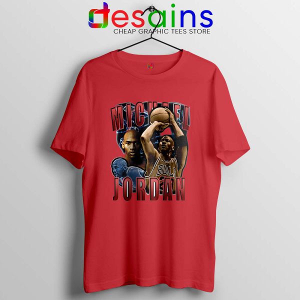 Michael Jordan The Shot Red T Shirt NBA Legend