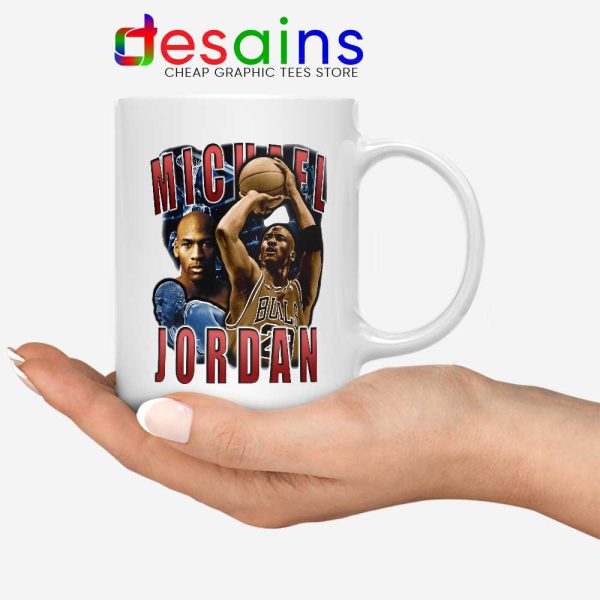 Michael Jordan The Shot White Mug NBA Legend Merch