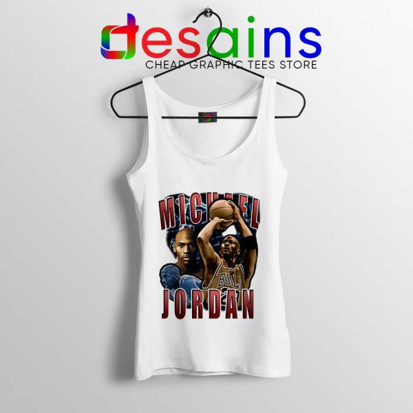 Michael Jordan The Shot White Tank Top NBA Legend